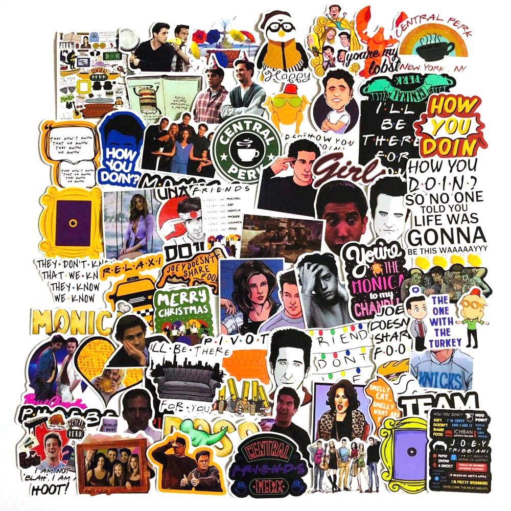 Mizzuco Vinyl Stickers Waterproof Classic Stickers 66 Pieces for Teens Girls Laptop Bumper Helmet Ipad Car Luggage Water Bottle (LY216)