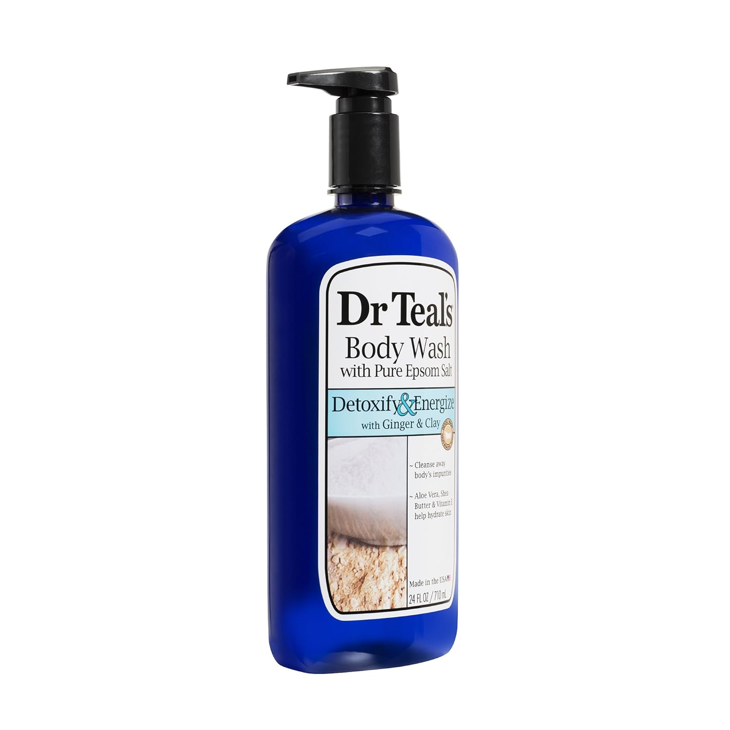 Dr. Teal's Body Wash with Pure Epsom Salt, Detoxify and Energize, 24 Fl.oz : Beauty