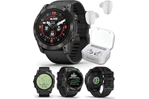 Wearable4U - Garmin epix Pro (Gen 2) Sapphire Edition, 51mm, High Performance Smartwatch, Advanced Training Technology, Built-in Flashlight, Black with White Earbuds Bundle