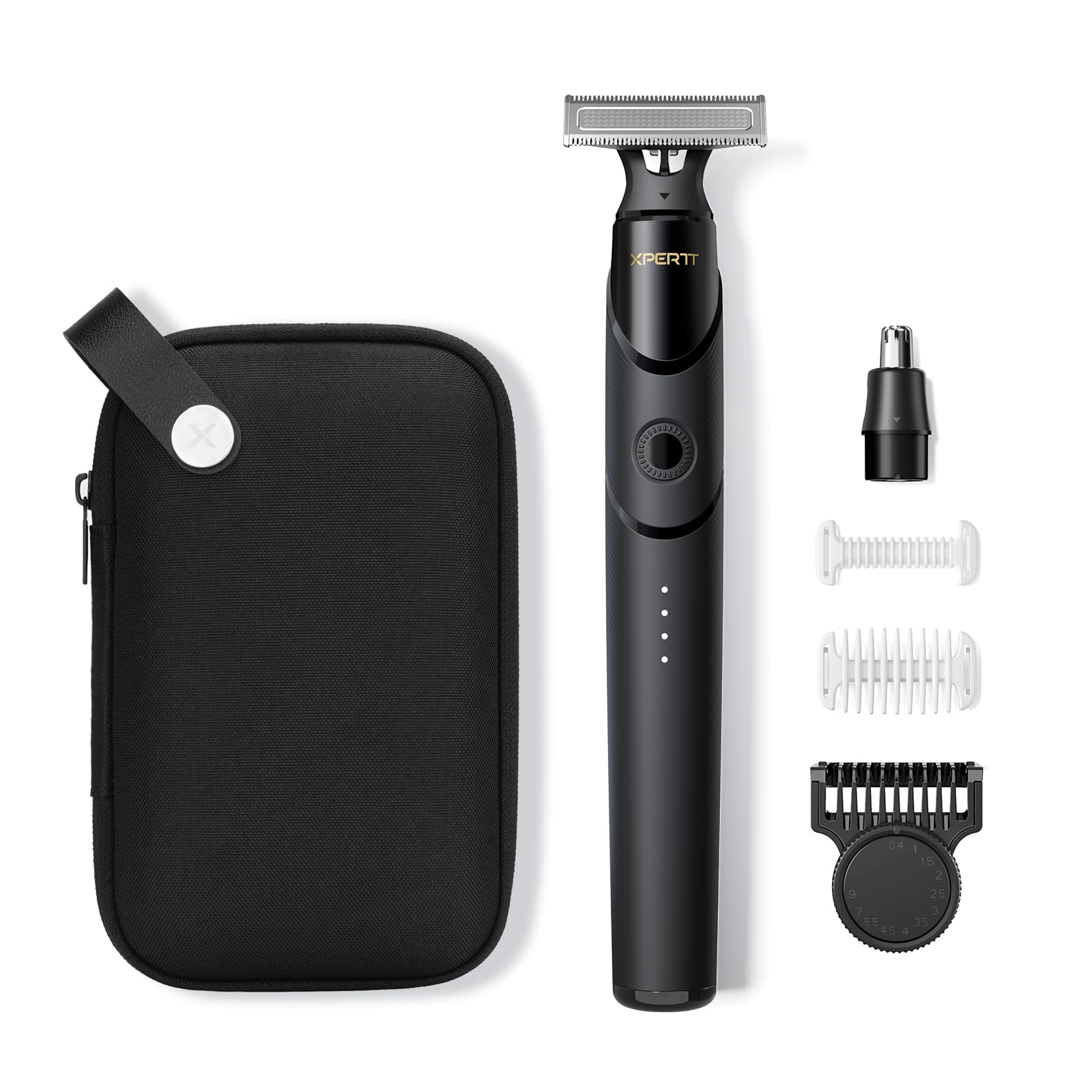 Photo 1 of *MISSING RAZOR** Xpert T Integrated Magnetic Electric Beard Trimmer & Shaver, with Travel Case, Electric Razor, Adjustable Combs Set, Body Kits, Nose Hair Trim Head, Personal Body Trimmer for Men Women, Black