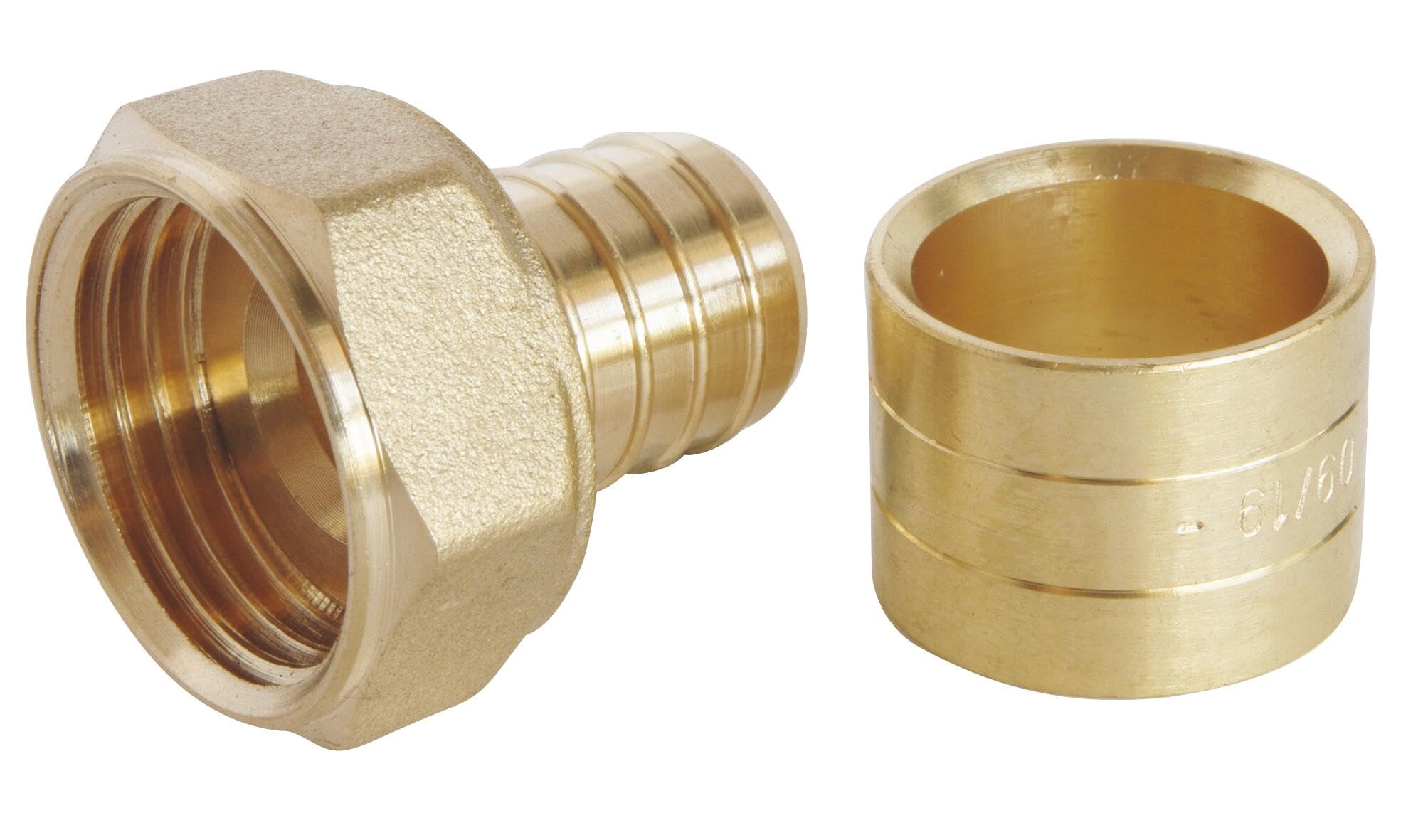 SOMATHERM FOR YOU - Straight Coupling for Sliding Pipe for Ø16 - Union nut Female 15/21 (1/2 inch) Batch 10 to a Pipe Diameter Ø16 for Connect