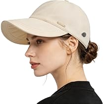 WATAME Sun Hat Women Wide Brim Hats Ponytail UPF 50+ Beach Summer