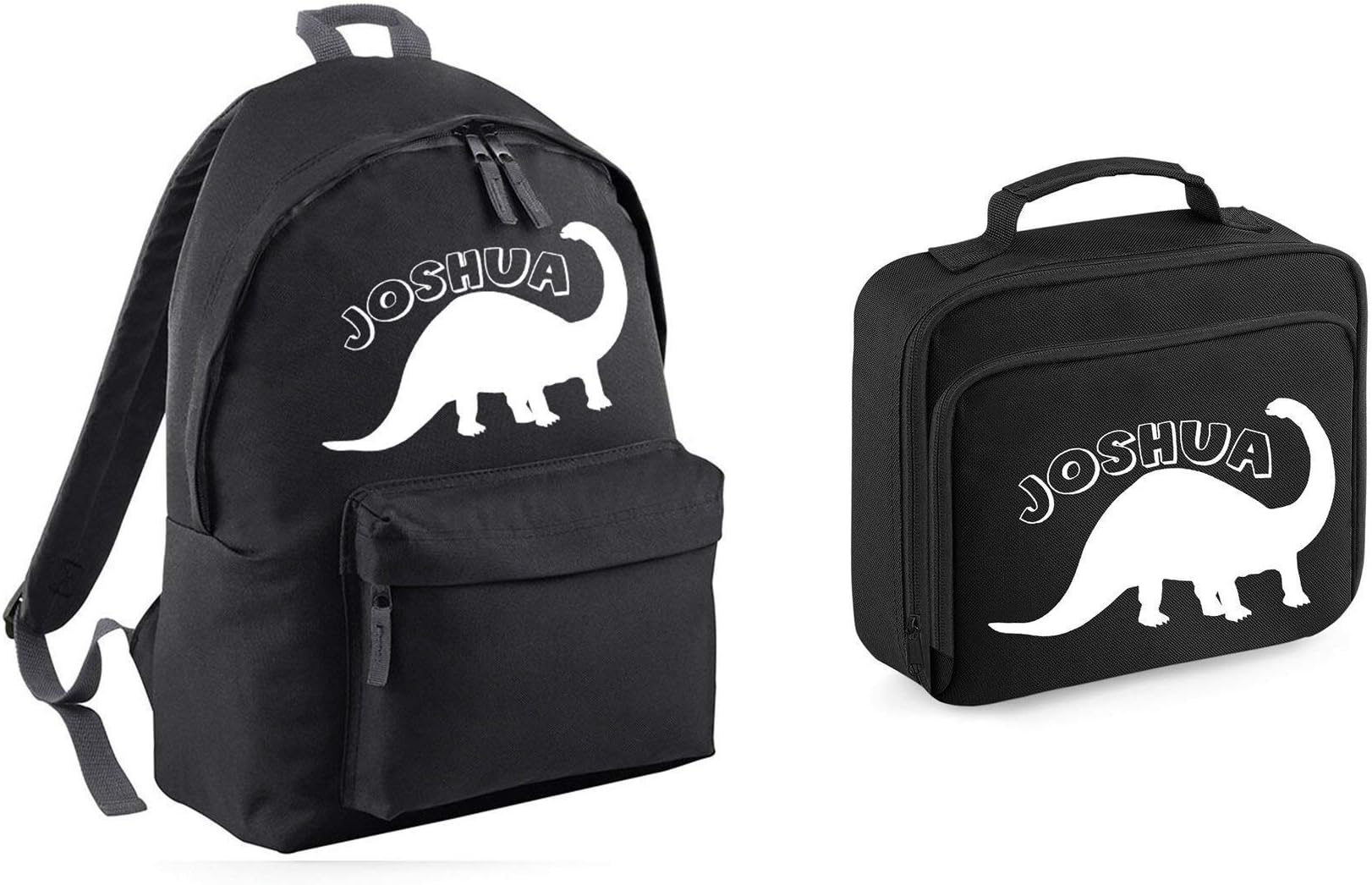 Personalised Dinosaur Name Backpack and Lunch Bag Set  School  bags Boys Personalised Girls Bags  Back   to   School  Bags
