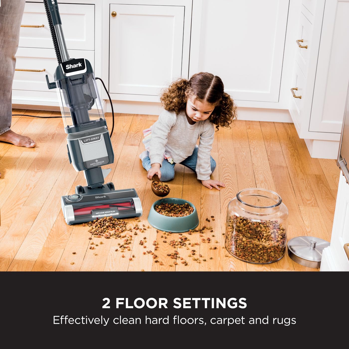 Shark Anti Hair Wrap Plus Upright Corded Pet Vacuum, 2.5L, Powered Lift-Away, Anti-Allergen Seal, Hard Floor & Carpet Mode, 750W, 8m Cord, Multi-Surface & Pet Hair Tools, Smoky Grey, NZ780UKT