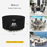 Dokon Garden Furniture Cover Round 250cm Dia 104cm H Waterproof 420D view 2