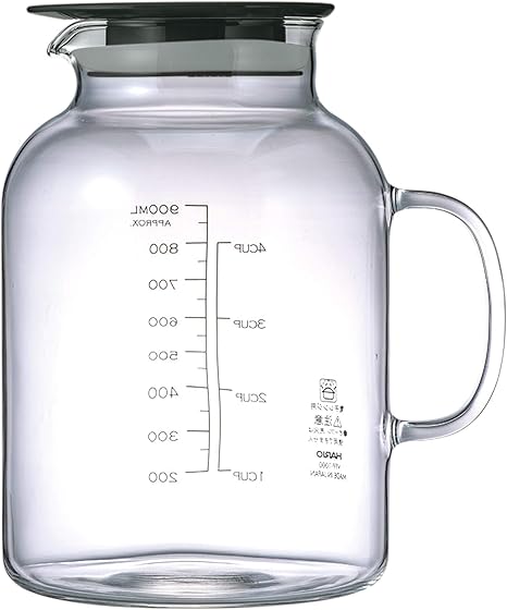 Amazon Hario ハリオ お酢 保存容器 ビネガーズフルーツポット 1000ml ブラック 日本製 Vfp 1000 B 1個入 ティーポット オンライン通販