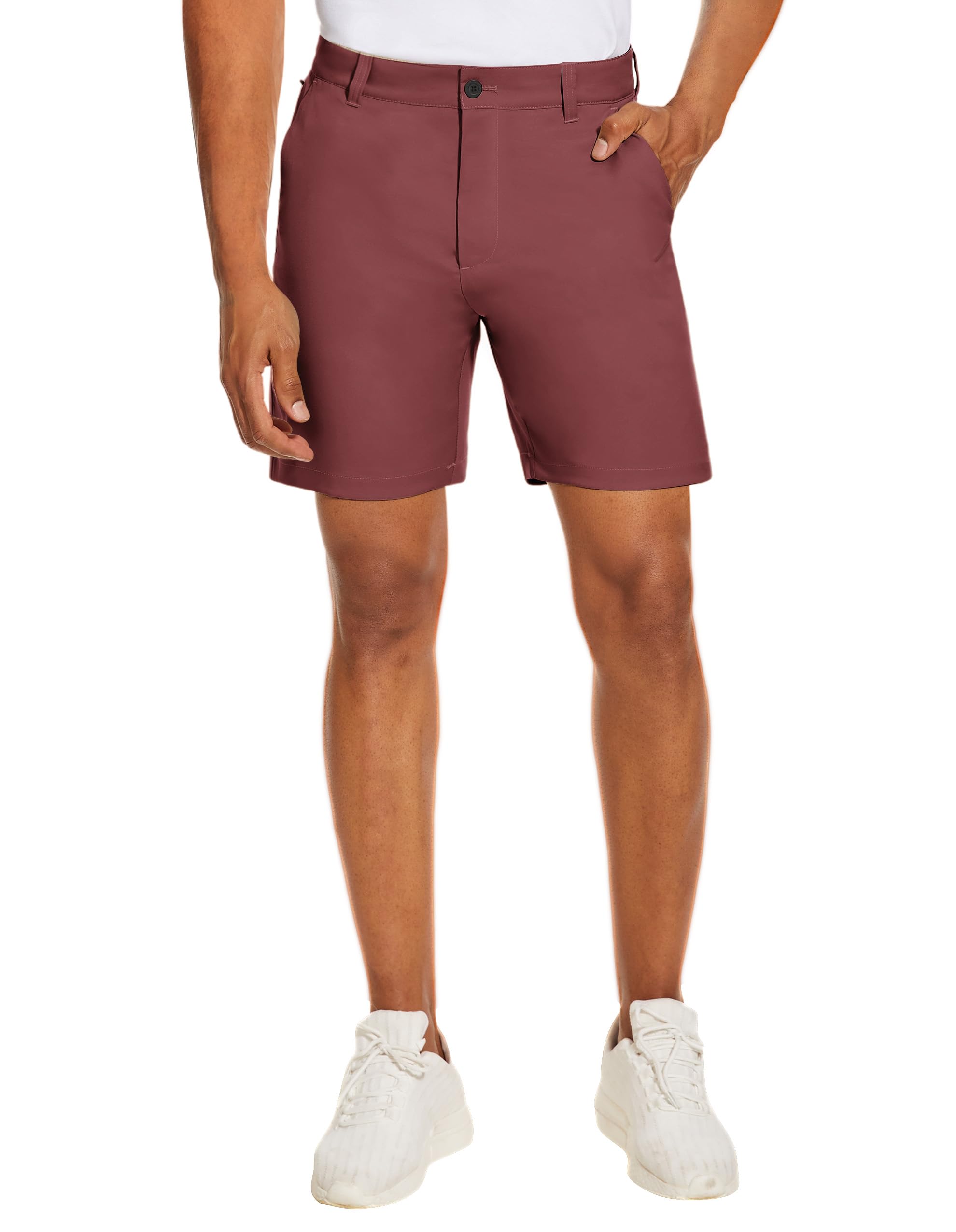 Condition photo showing New/Like New for puli mens golf shorts 7 inch inseam business dress casual stretch work hiking quick dry lightweight