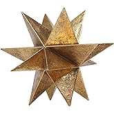 Braxio Modern Style Indoor Home Decor - Resin Gold Multi-Angle Stars Abstract Geometric Sculpture for Living Room Office Desk