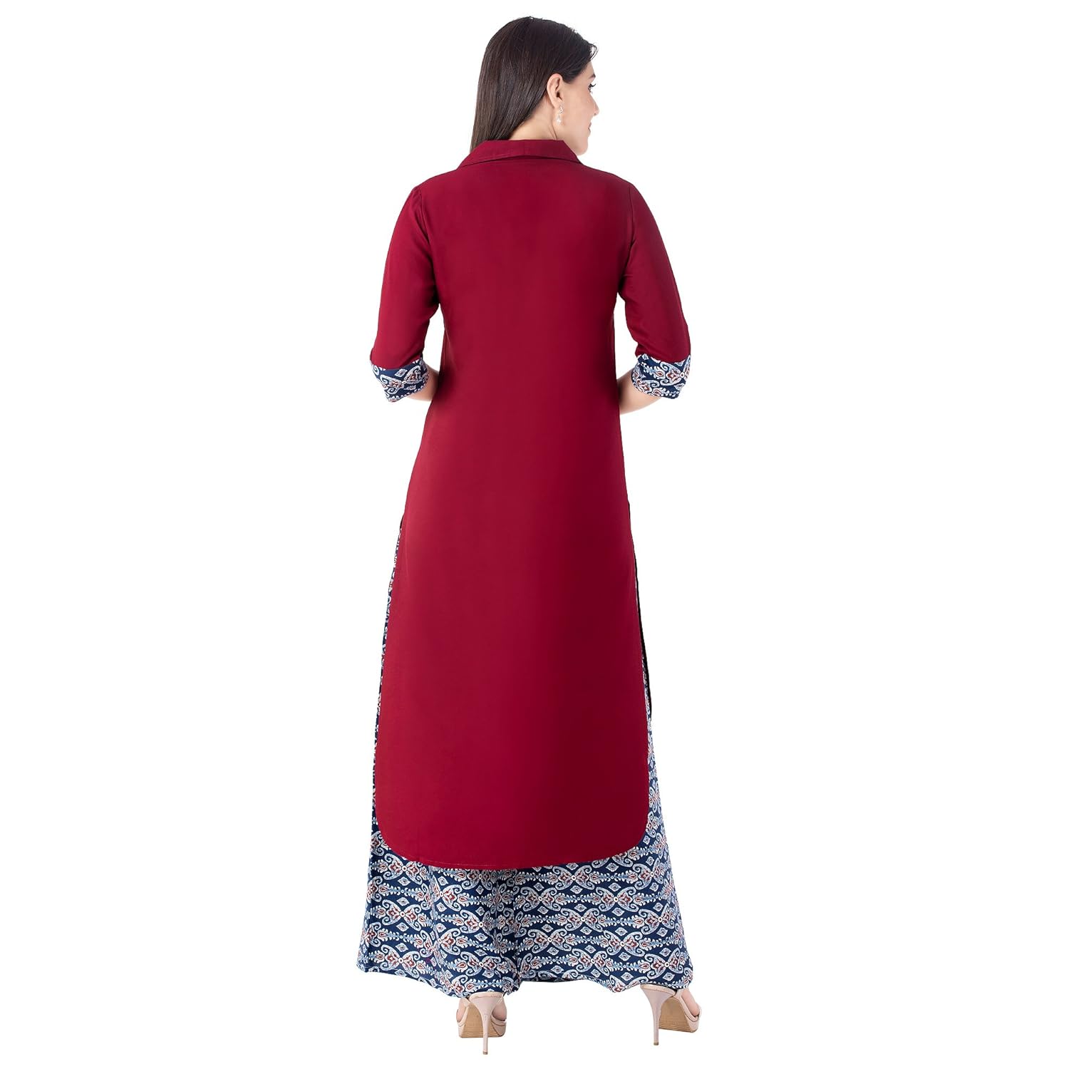 khushal women's rayon kurta with palazzo