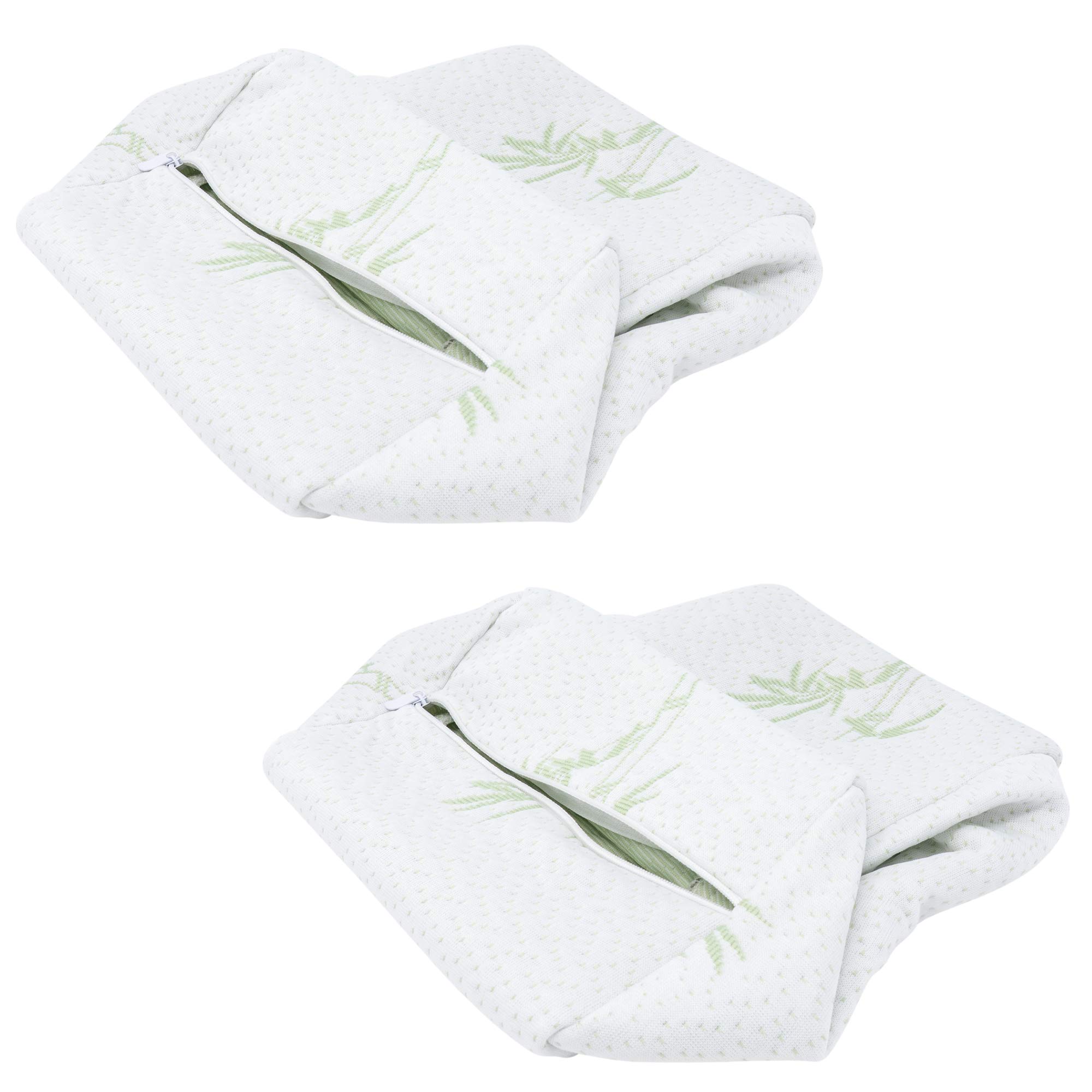 2-Pack Knee Pillow Cover - Replacement Leg Pillowcase - Cooling Pillow Cover - Universal Pregnancy Pillow Cover (2)