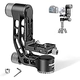 NEEWER GM102 Gimbal Head for Tripod Monopod Telephoto Lenses, 360&deg; Panoramic Camera Tripod Head, 3 Axis Adjustment, Heavy Duty CNC Aluminum Alloy, Arca Type Quick Release System, Max Load 33lb/15kg