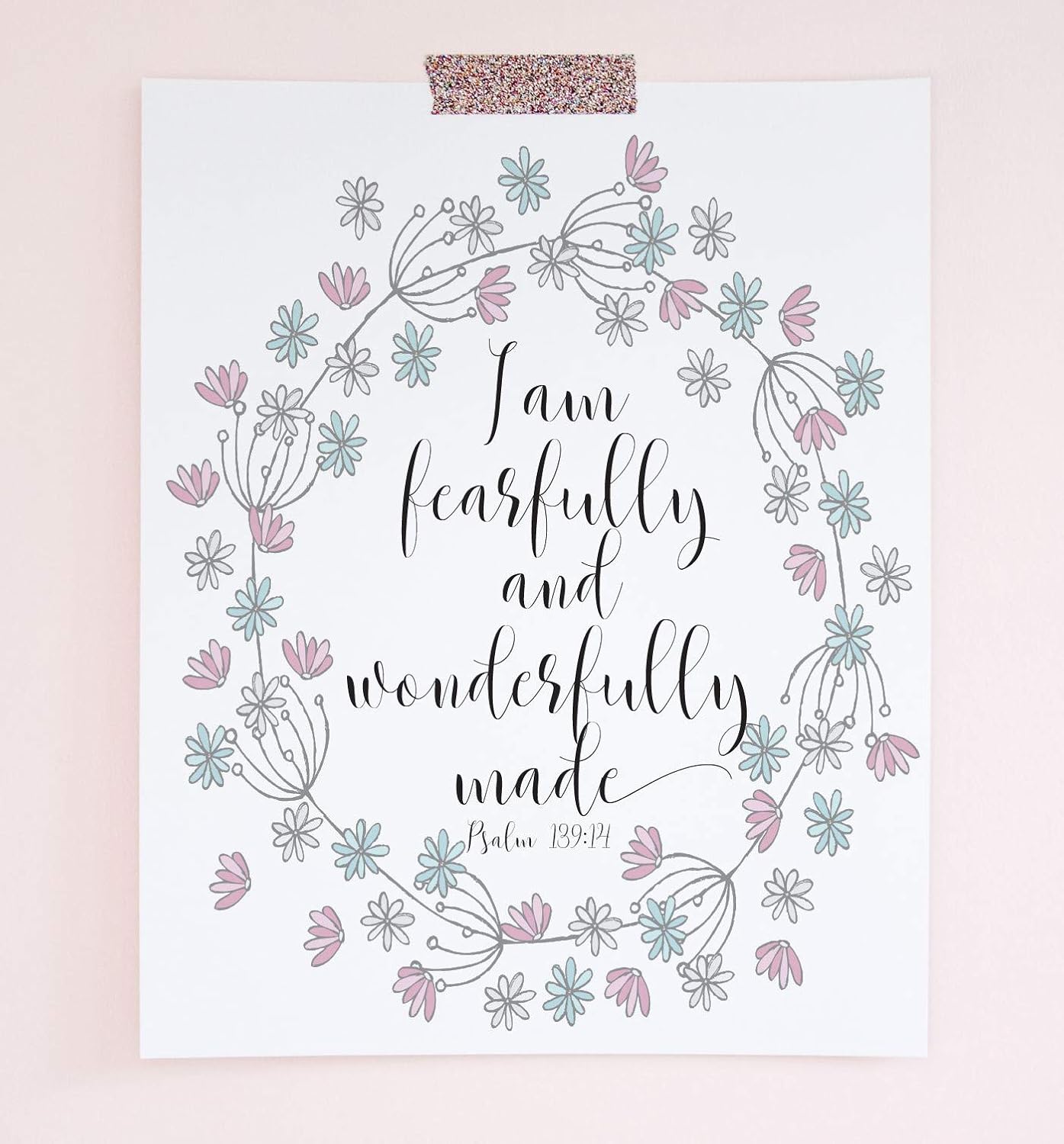Amazon Com Psalm 139 14 Christian Nursery Decor Fearfully And