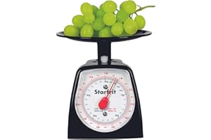 Starfrit Mechanical Kitchen Scale - 11 lb / 5 kg Capacity - Black