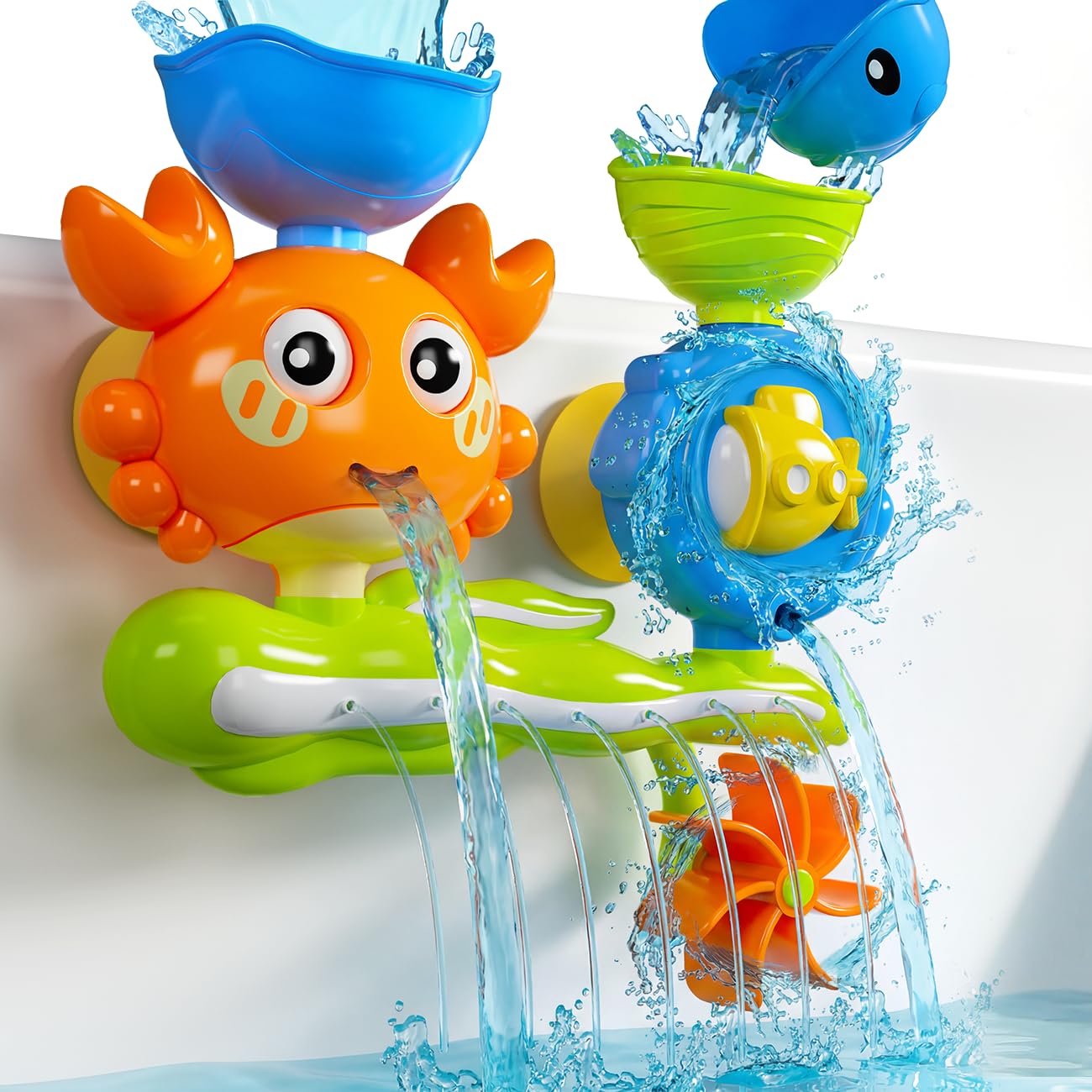 Bath Toys for 1-3 Year Old: Kids Bath Toy for 2 3 Year Olds - Baby Bath Toys 12+ Months - Birthday Gifts for 1 2 Year Olds Boys Girls Toddler Toys Age 1 2 3
