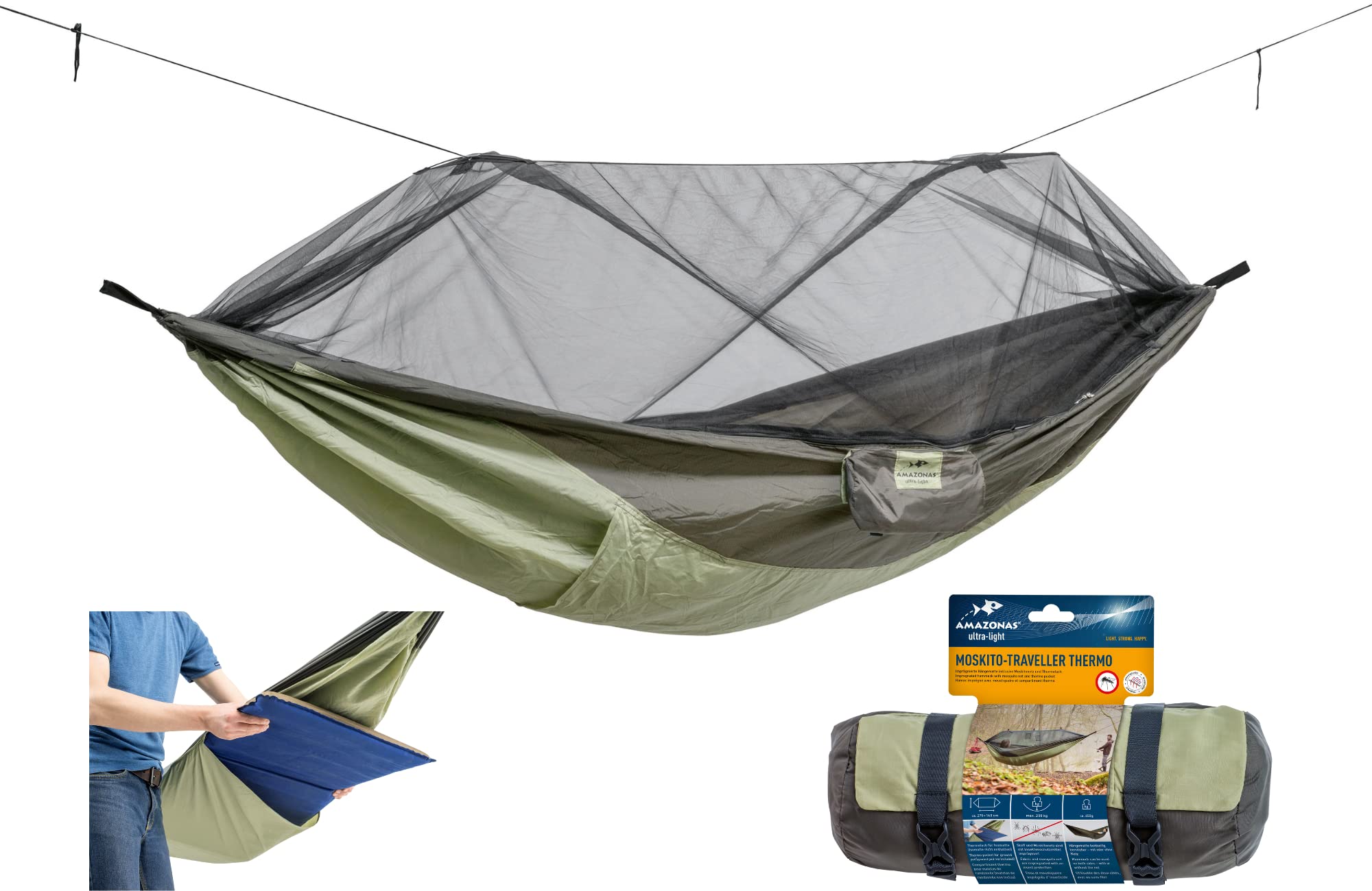 Amazonas Hammock moskito-traveller Thermo, Multi-Colour