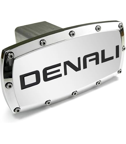 IPick Cadillac UV Graphic Hitch Cover - Carbon Fiber Look Metal Plate On ABS Plastic, 2 Inch Sleeve