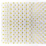 Teemico 50 Sheets Polka Dots Tissue Paper Gold Foil Dot Wrapping Paper Metallic Wrapping Tissue Paper Polka Dot Gift Bags Wra
