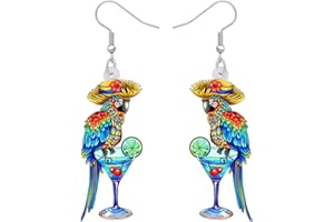 Bonsny Acrylic Drop Dangle Sweet Parrot Bird Earrings Jewelry For Women Gift Charms accessories Original Design