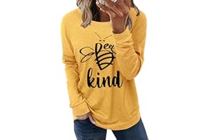 BETTE BOUTIK Women Tunic Top Solid Color Round Neck Casual Loose Long Sleeve Sweatshirt T-Shirts Tops