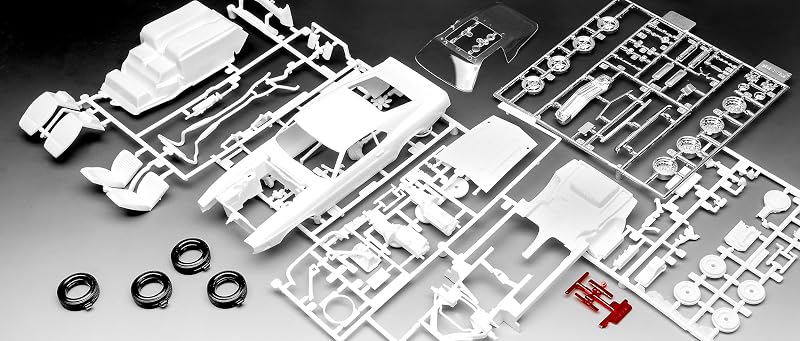 Modelismo I '70 Shelby Mustang GT500 I Kit de construcción I Escala 1:25 I 120 piezas I Juego de manualidades a partir de 12 años I Modelo detallado I Coche deportivo I Auténtica réplica