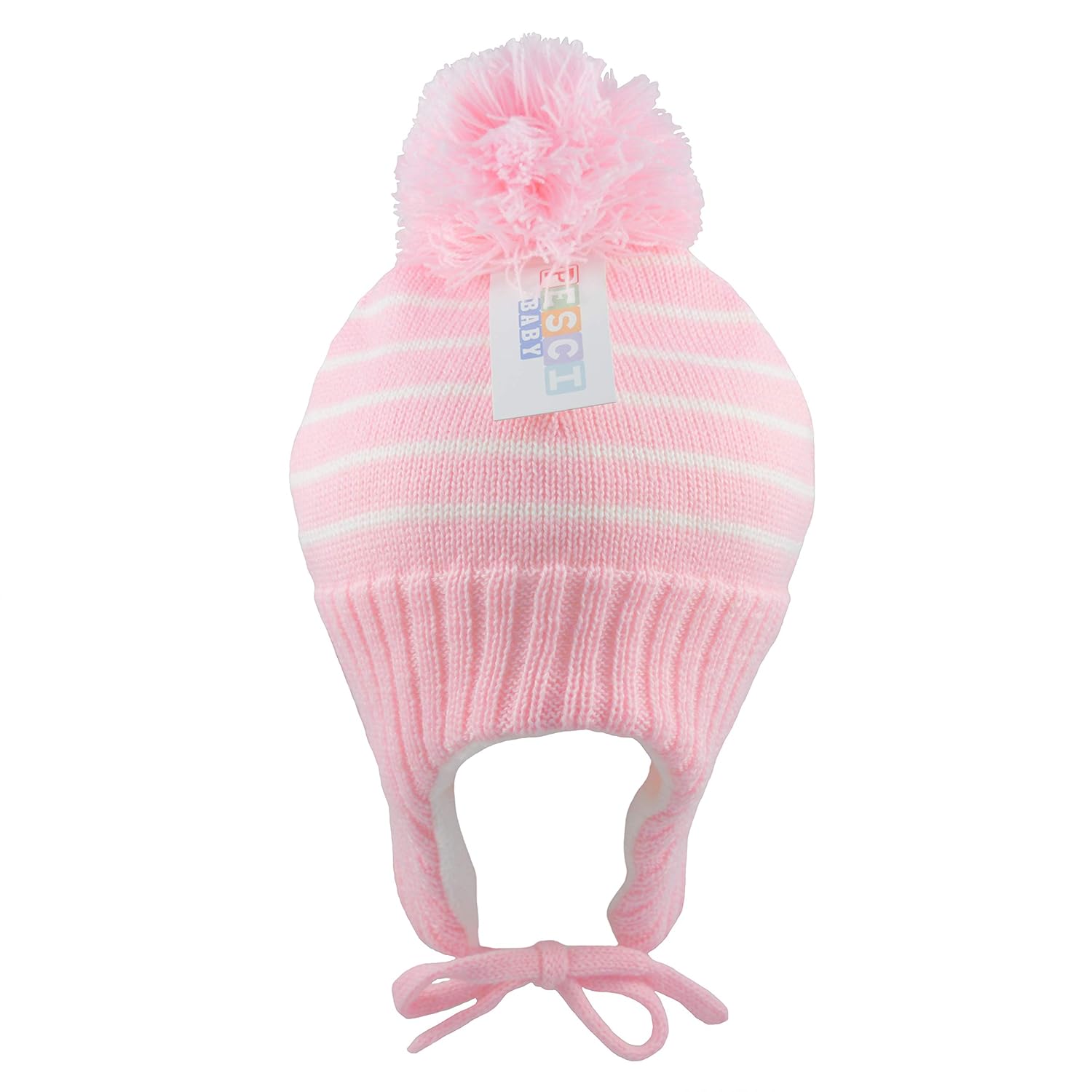 Pesci Baby Girls Pom Pom Hat With Chin Tie Striped Hats Caps Pesci Baby Girls Pom Pom Hat With Chin Tie Striped Hats Caps