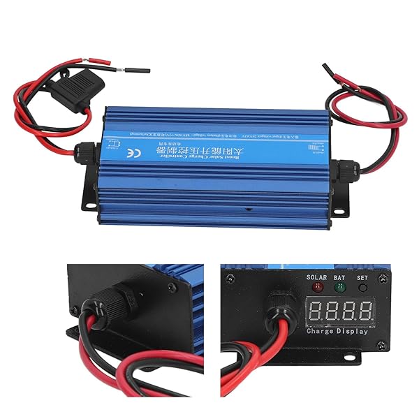 BOOST MPPT SOLAR CONTROLLER, 600W 26-63V INPUT LED DISPLAY SOLAR PANEL REGULATOR, STEP UP SOLAR CONTROLLER FOR 48V / 60V / 72V AND LITHIUM BATTERY
