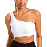 Smooth Sports Bras for Women One Shoulder Low Impact Asymmetrical Workout Tops Padded Yoga Right Shoulder Strap Bra
