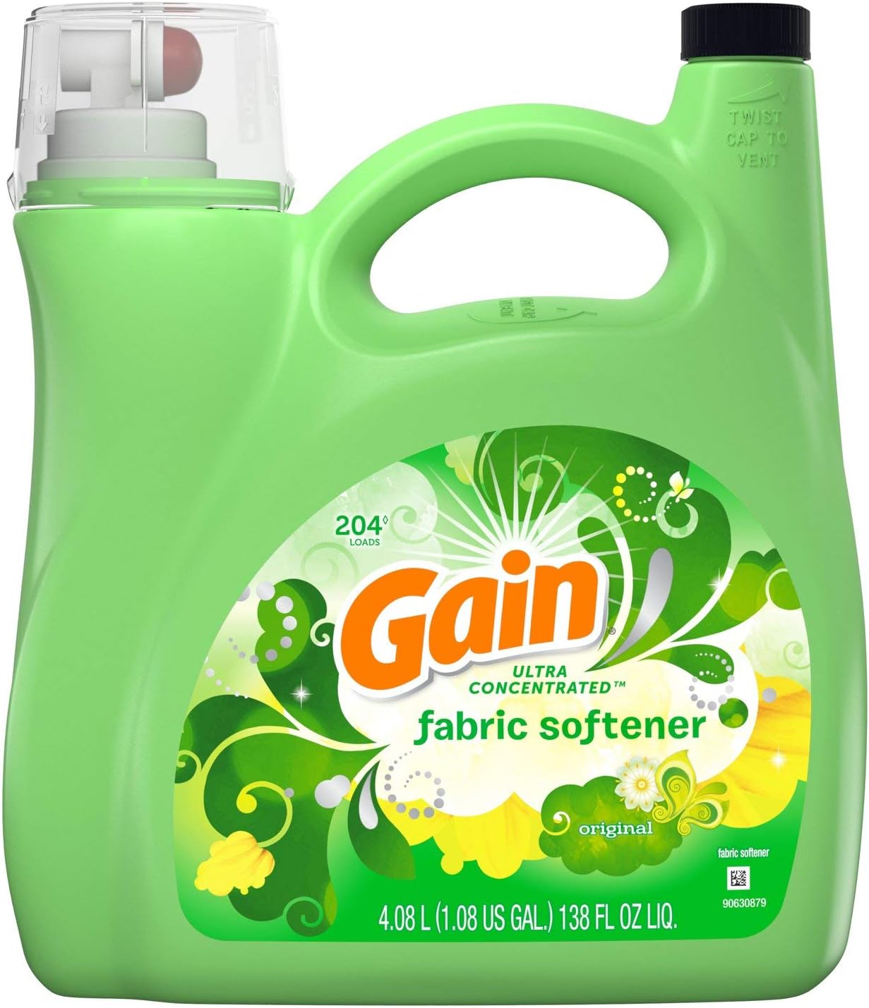 Gain Ultra Concentrated Liquid Fabric Softener, Original (138 fl oz, 204 loads)