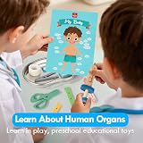 Lehoo Castle Kids Doctors Set 36 Piece Pretend Play Medical Kit Wood view 5