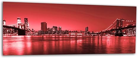 pic New York Skyline Glass Wall Art amazon de
