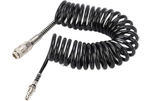 Air Compressor Hose, Air Intake Hose 3/8 Air Hose Flexible Lightweight Recoil Air Hose Pressure Resistant Coiled Air Hose for