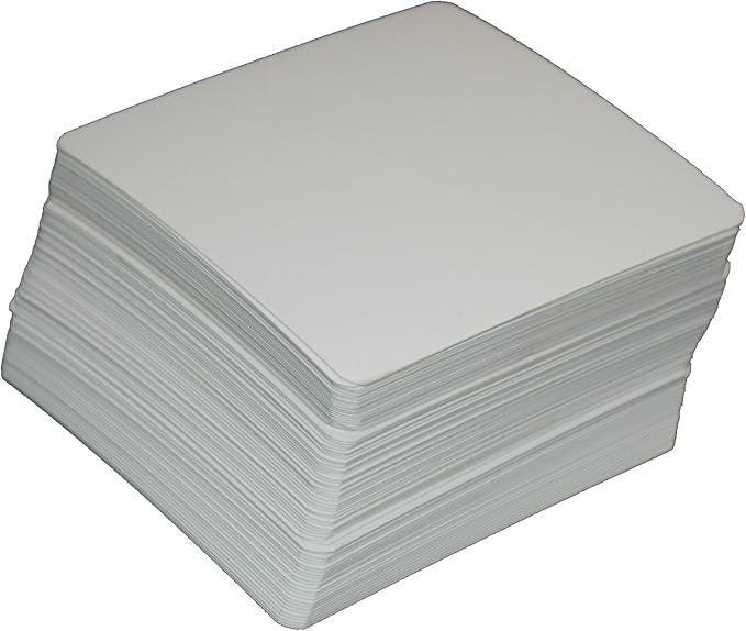 100 Blank Flash Cards White SuperThick [400gsm] (89x91mm) Amazon.co