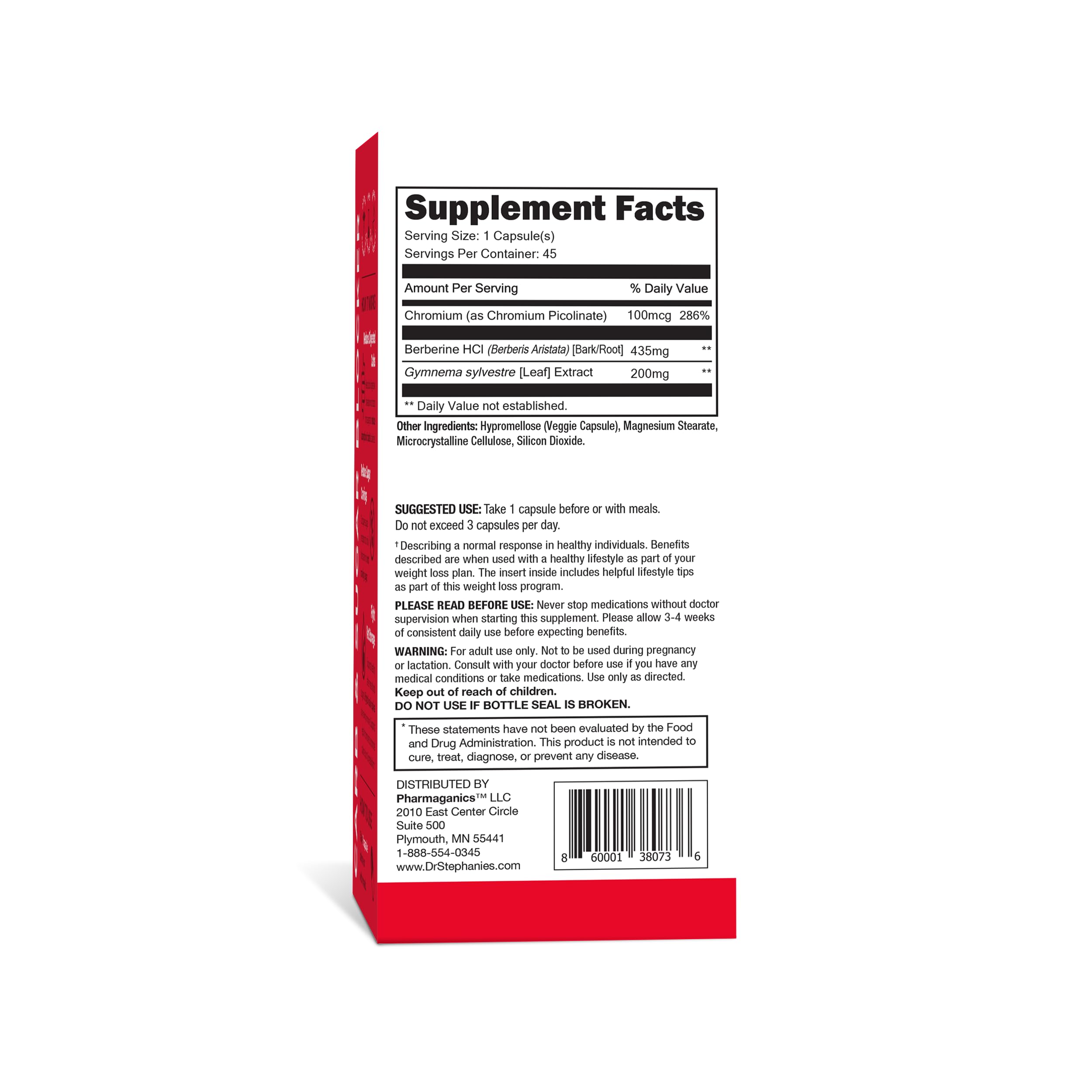 Carb & Sugar Blocker - Mega Dose of Berberine & Gymnena Supplement - Take with Meals to Reduces Digested Carbs & Weight