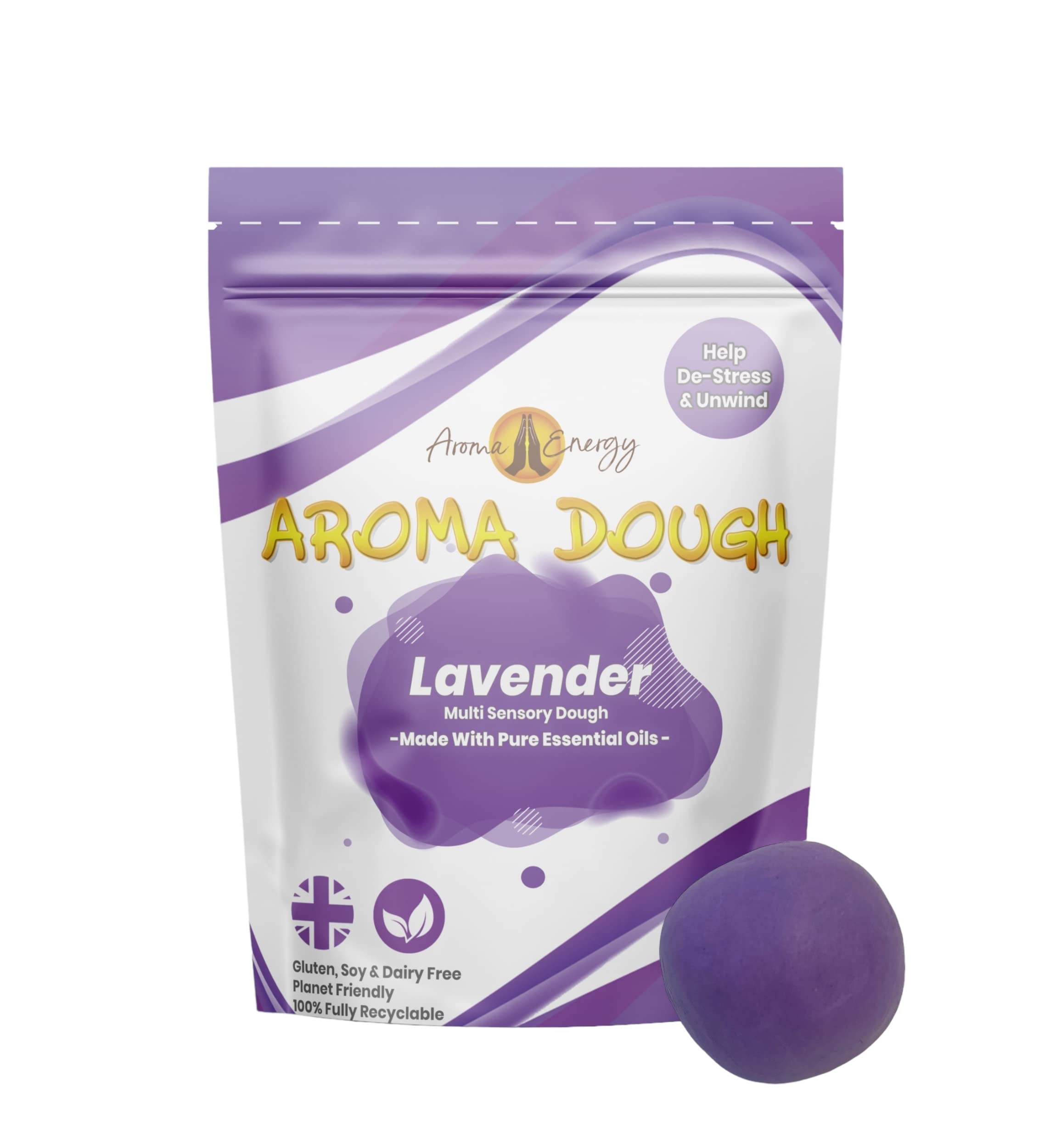Aroma Energy | Aroma Dough Aromatherapy Multi Sensory Therapy Putty | Stress Relaxation Calming | Lavender