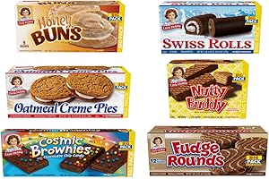 LITTLE DEBBIE'S Little Debbie Big Pack Variety Bundle | One Big Pack Box Each of Oatmeal Crme Pies, Honey Buns, Swiss Rolls, Fudge Rounds, Cosmic Brownies and Nutty Buddy