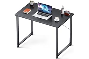Coleshome 32 Inch Computer Desk, Modern Simple Style Desk for Home Office, Study Student Writing Desk, Black