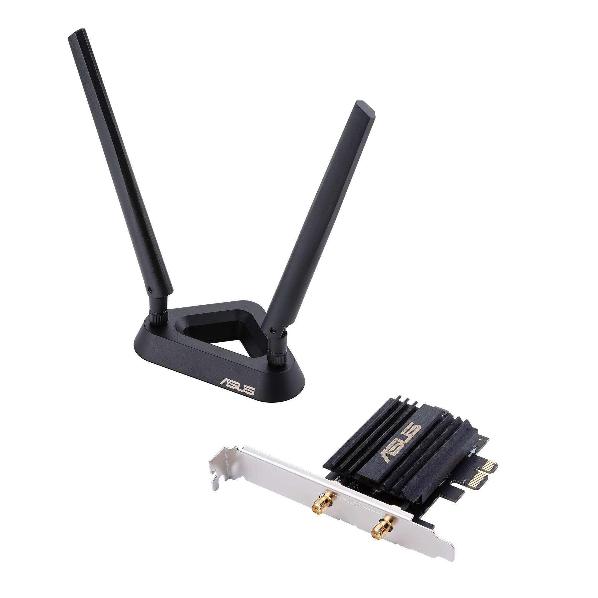 ASUS AX3000 (PCE-AX58BT) WiFi 6 Dual Band PCIe Wireless Adapter with Bluetooth 5.0, OFDMA, 2x2 MU-MIMO, WPA3 Security, Ultra-Low Latency, Support Windows11, 10 (64bits) Only, TAA Compliant Image