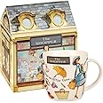 The Shopper Mug - Fine China Mug for Tea Coffee & Cocoa 13.5 oz Size with Decorative Gift Box