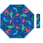 Kids Folding Umbrella Auto Open/Close Anti-rebound Safe Design UV Resistant Automatic Children Travel Umbrellas 8 Rib Reinforced Canopy 360° Reflective Strip Lightweight Cute Umbrella for Girls & Boys