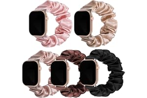 Simpeak Elastic Scrunchie Band Compatible with Apple Watch Series 11 10 (46mm) Series 9 8 7 (45mm) 6 SE 5 4 (44mm) 3 2 1 (42m