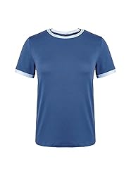 SOFIA'S CHOICE Women's Ringer Tee Summer Casual