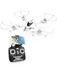 DBPOWER X400W FPV RC Quadcopter Drone with WiFi Camera Live Video One Key Return Function Headless Mode 2.4GHz 4 Chanel 6 Axis Gyro RTF, Compatible with 3D VR Headset