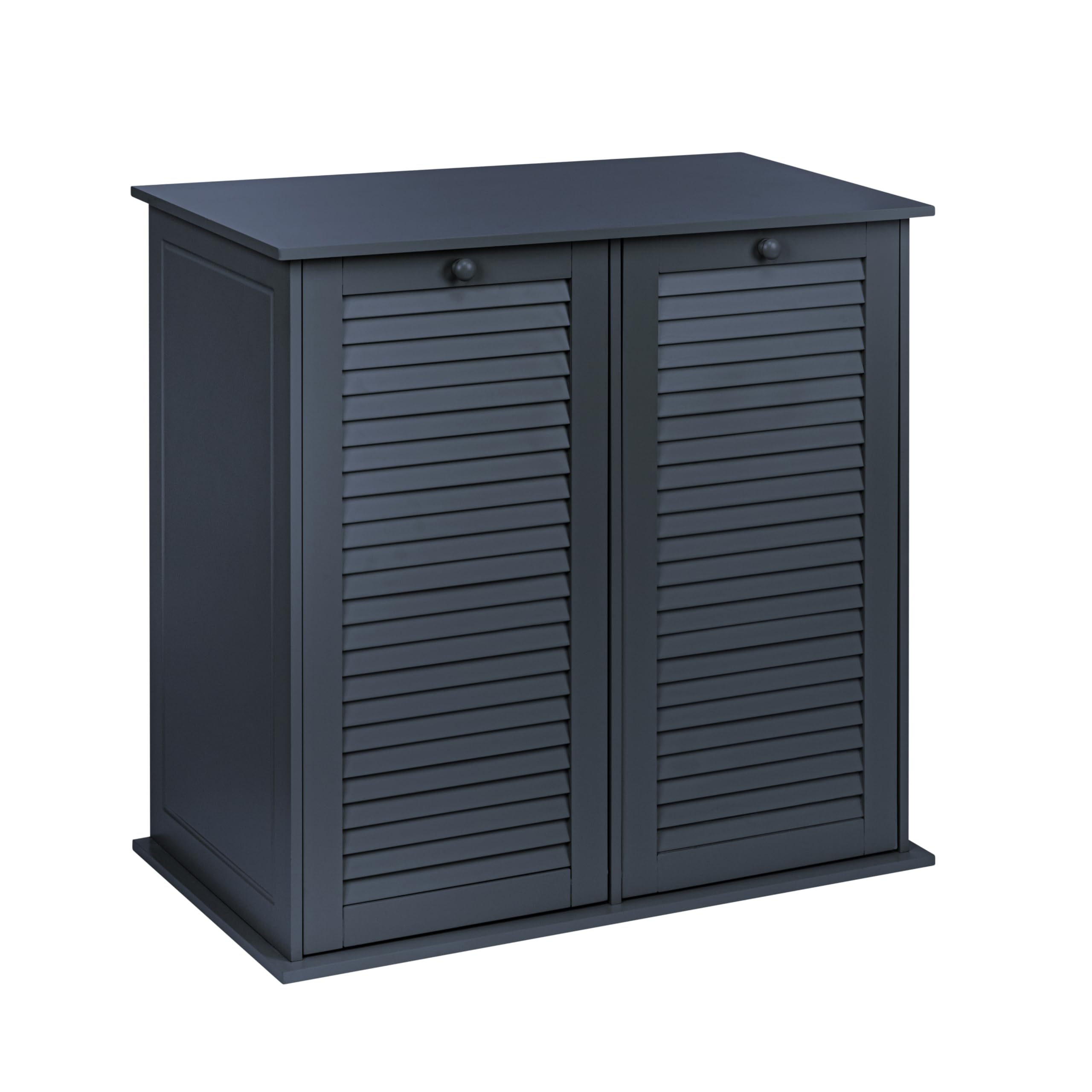 Photo 1 of ***MISSING HARDWARE***Household Essentials Tilt-out Cabinet Laundry Sorter with Shutter Front, Navy