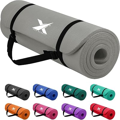Xn8 Sports Yoga Mat 10/15mm Thick NBR Non-Slip with Carry Strap