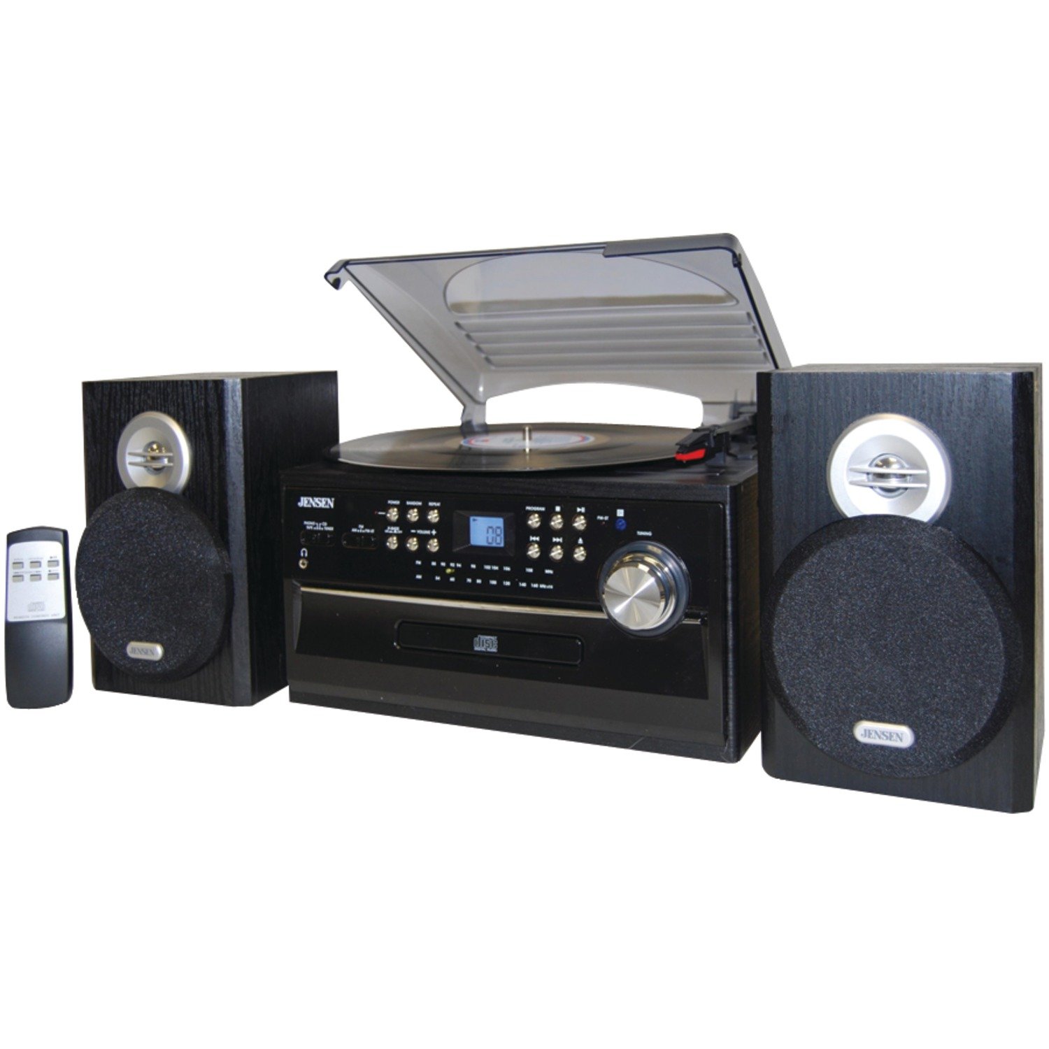 LPs 33 / 45 / 78 RPM Record Player Jensen Stereo CD Cassette Tape System Remote 807032932411 eBay