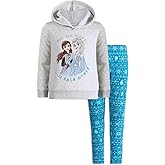 Disney Frozen Girls 2 Piece Pullover Hoodie and Legging Pants Set for Toddlers and Big Kids