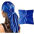 vimate 35" Square Silk Like Head Scarf - Women's Fashion Satin Scarf Bandana for Hair Wrapping at Night.