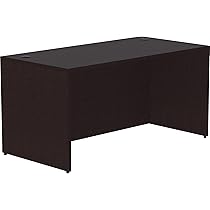 Lorell Essentials Espresso Laminate Return Shell - Desk Extension With Grommet & Modesty Panel