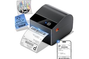 ASprink Bluetooth Shipping Label Printer 4x6, 2025 Upgraded Thermal Label Printer with Built-in Paper Bin, Thermal Printers for Small Business & Shipping Packages, Compatible with Amazon, Tiktok, USPS