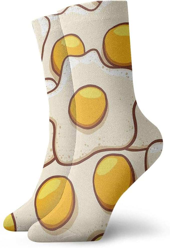 Poached Egg Socks For Men Women Funny Casual No Show Ankle